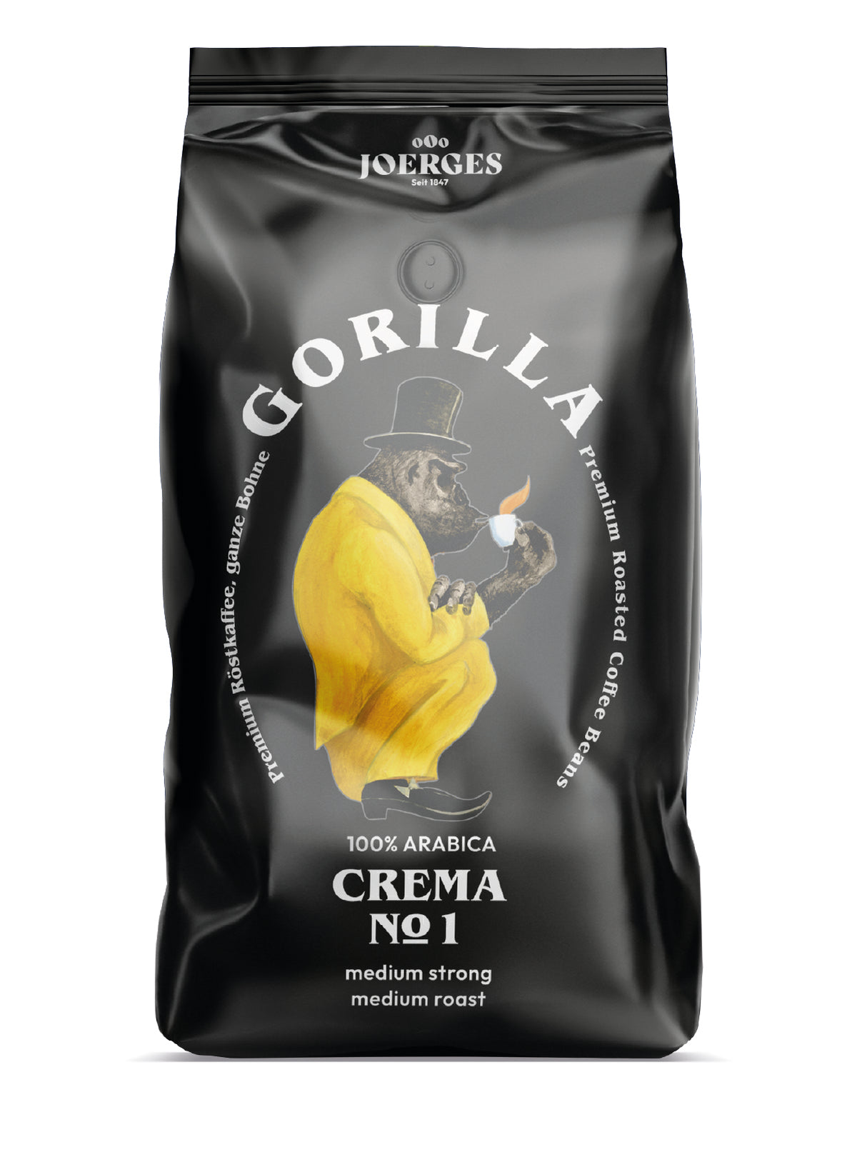 Frontansicht der Verpackung von Gorilla Espresso Crema No.1.