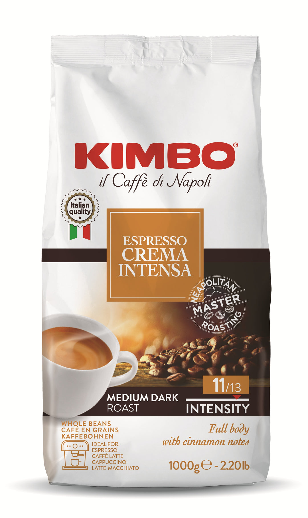 Kimbo - Espresso Crema Intensa ganze Kaffeebohnen 1kg