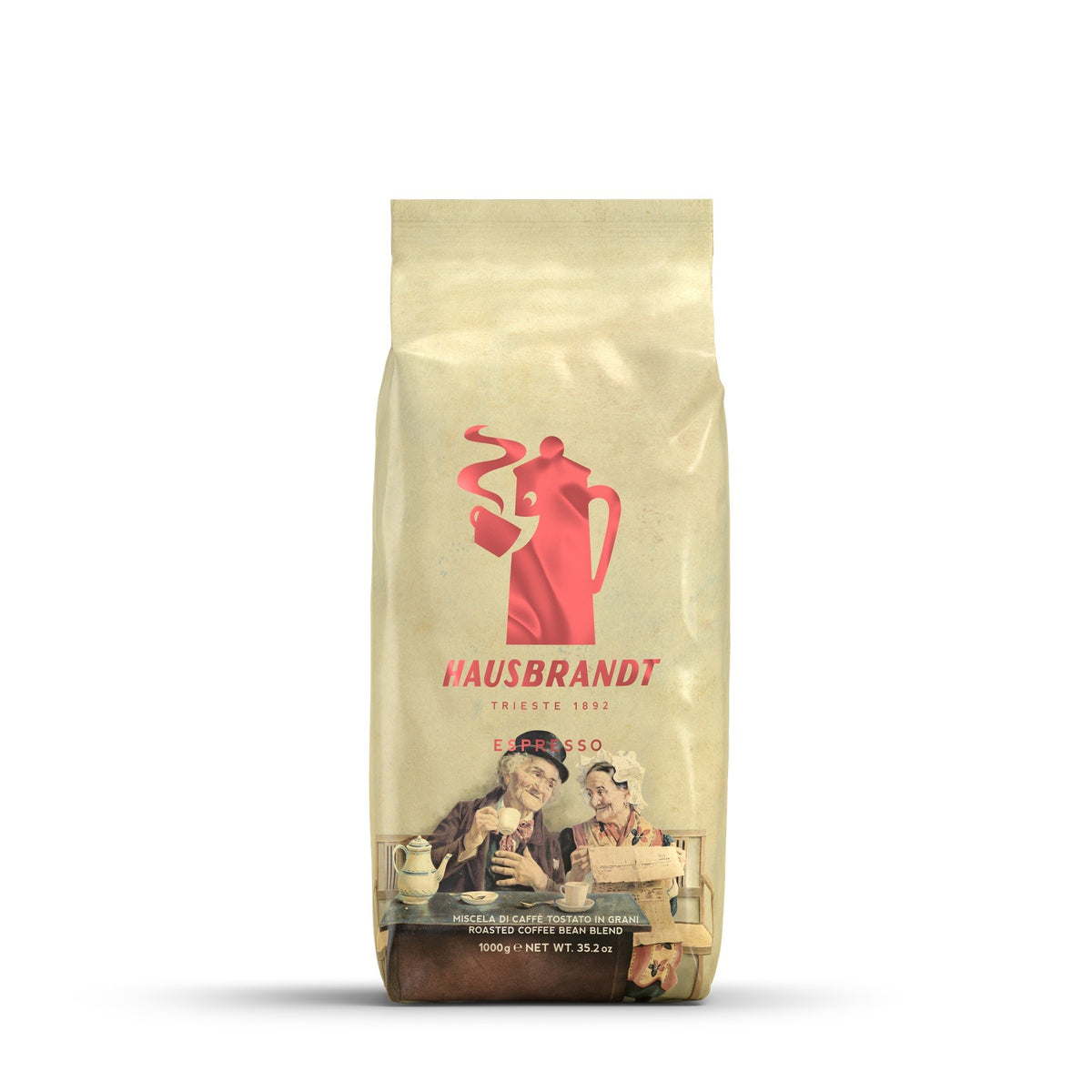 Frontansicht der Verpackung von Hausbrandt Nonnetti Espresso.