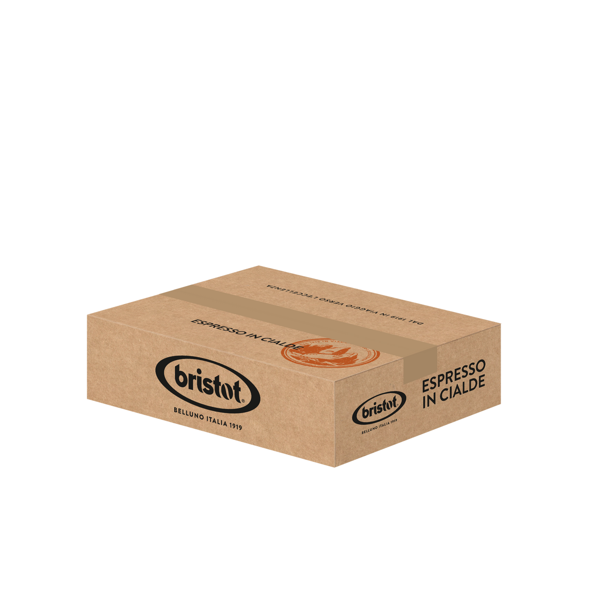 Frontansicht der Verpackung von Bristot Espresso.