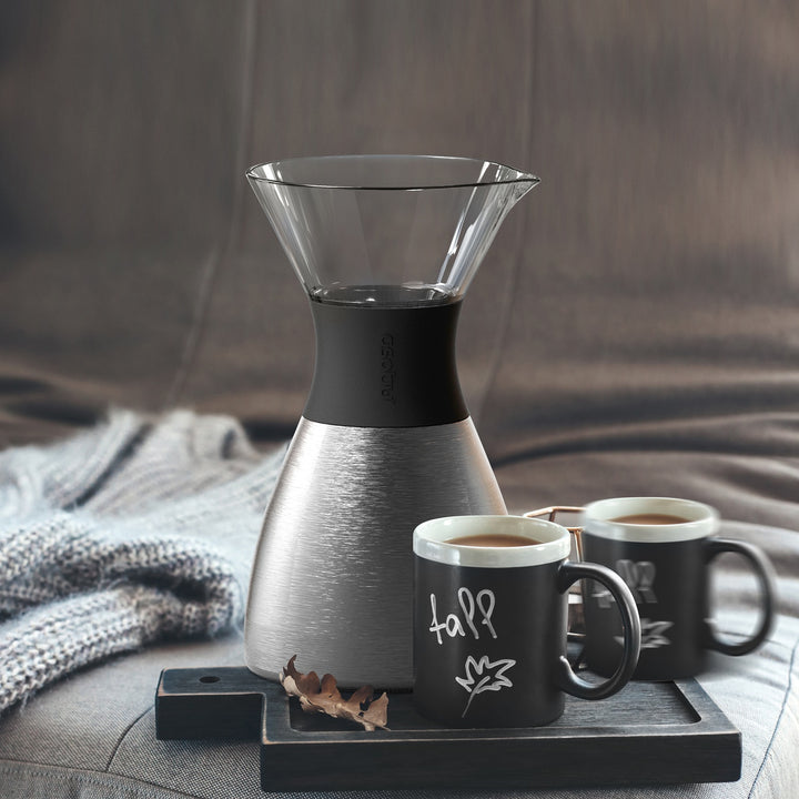 Asobu - Pour Over Filterkaffeebereiter Silber Schwarz