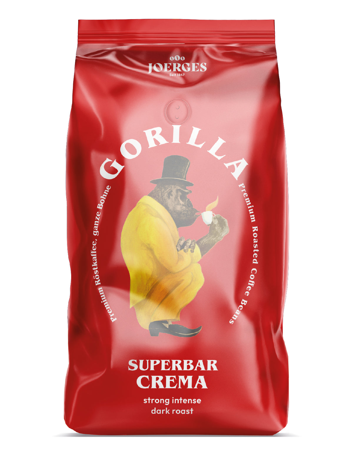 Frontansicht der Verpackung von Gorilla Espresso Super Bar Crema.
