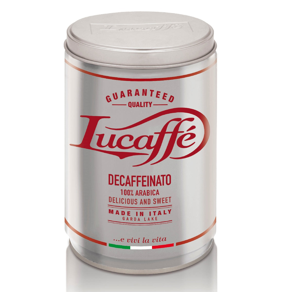 Frontansicht der Verpackung von Lucaffè DECAFFEINATO.