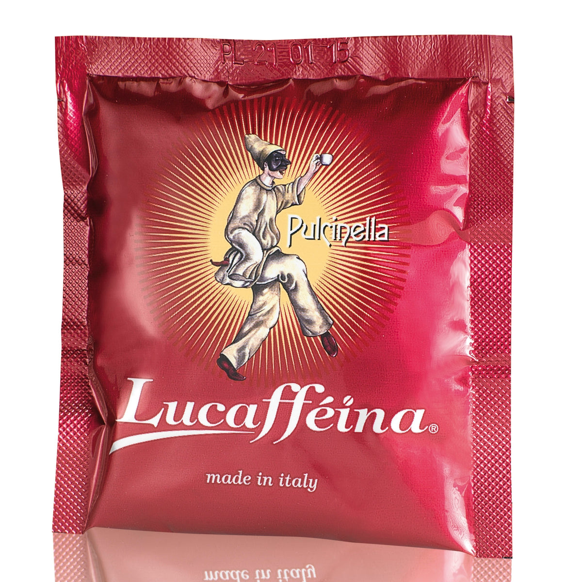 Frontansicht der Verpackung von Lucaffè PULCINELLA.