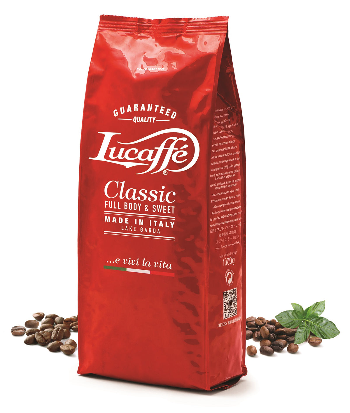 Frontansicht der Verpackung von Lucaffè CLASSIC.