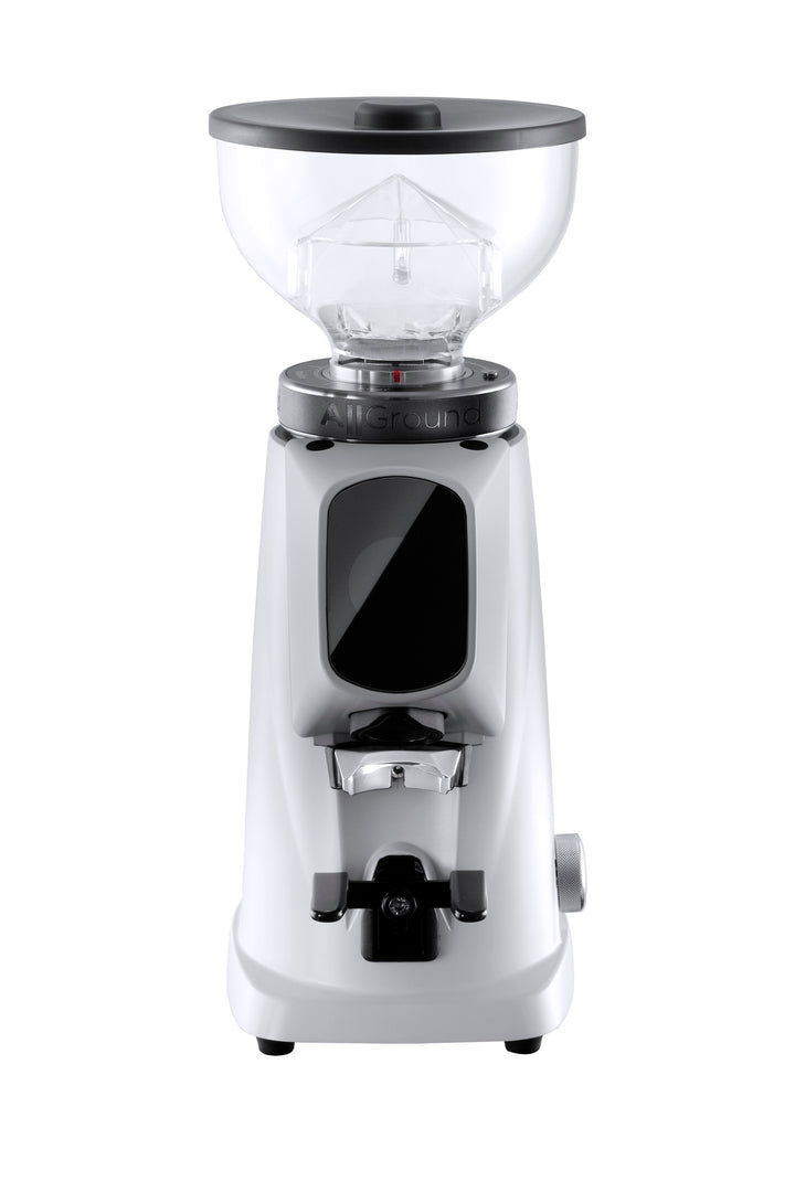 Fiorenzato AllGround Arctic Kaffeemühle Weiß Chrom, Dark-T Titan Mahlwerk
