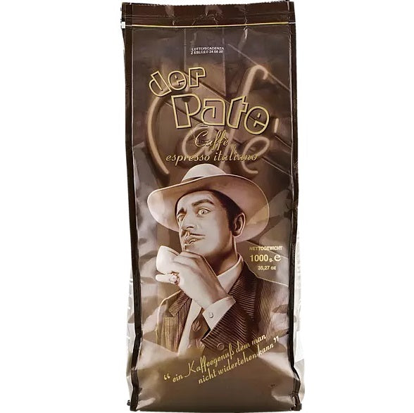 Frontansicht der Verpackung von Lucaffè Der Pate.