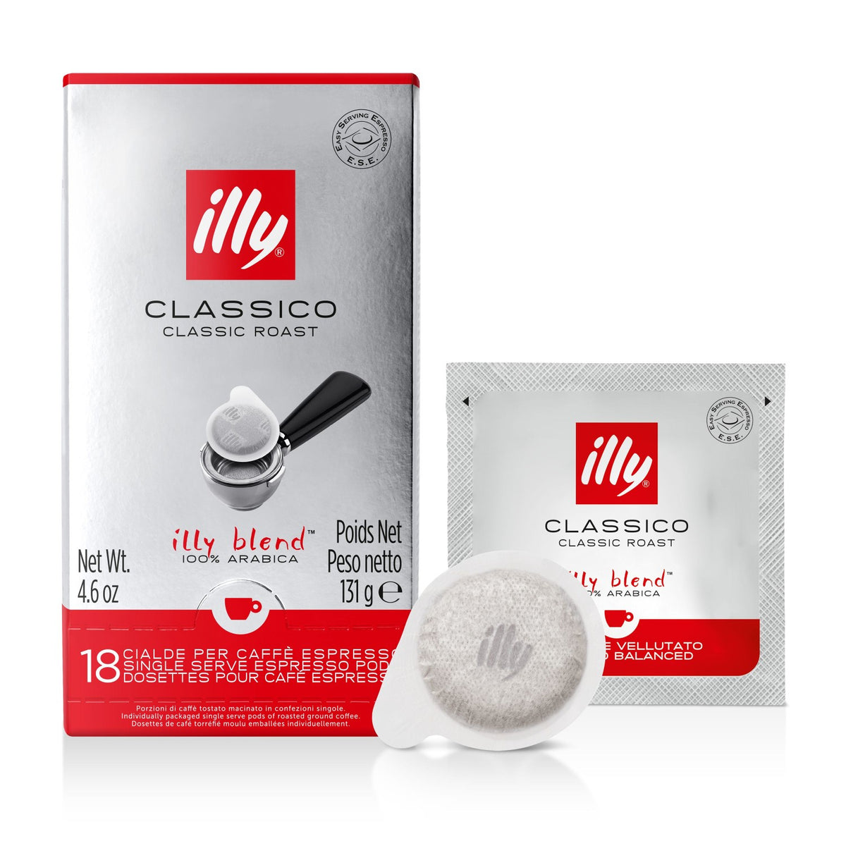 Frontansicht der Verpackung von illy Classico Espresso.