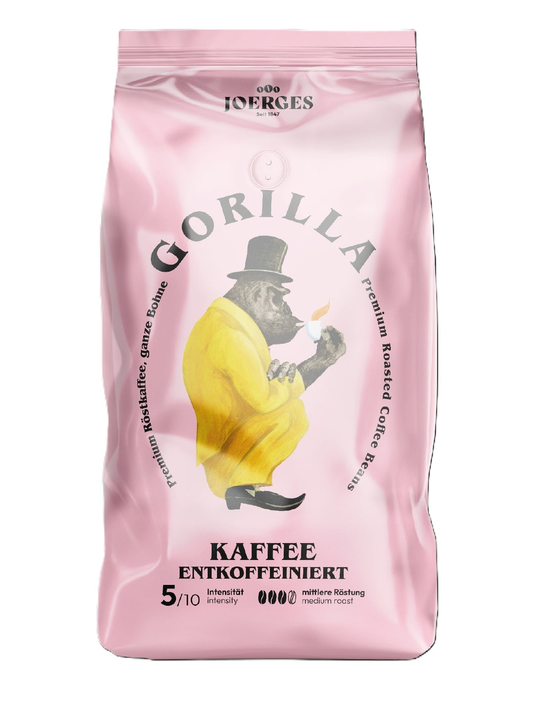 Gorilla Kaffee Entkoffeiniert 1kg Bohnen