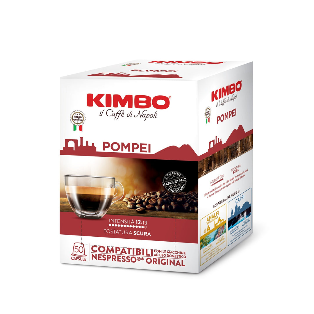 Kimbo Pompei - Kapseln für Nespresso System 50 Stück a 5,4g