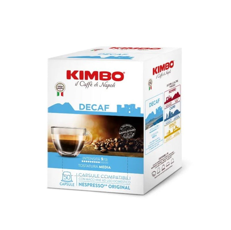 Kimbo Decaf - Kapseln für Nespresso System 50 Stück a 5,4g