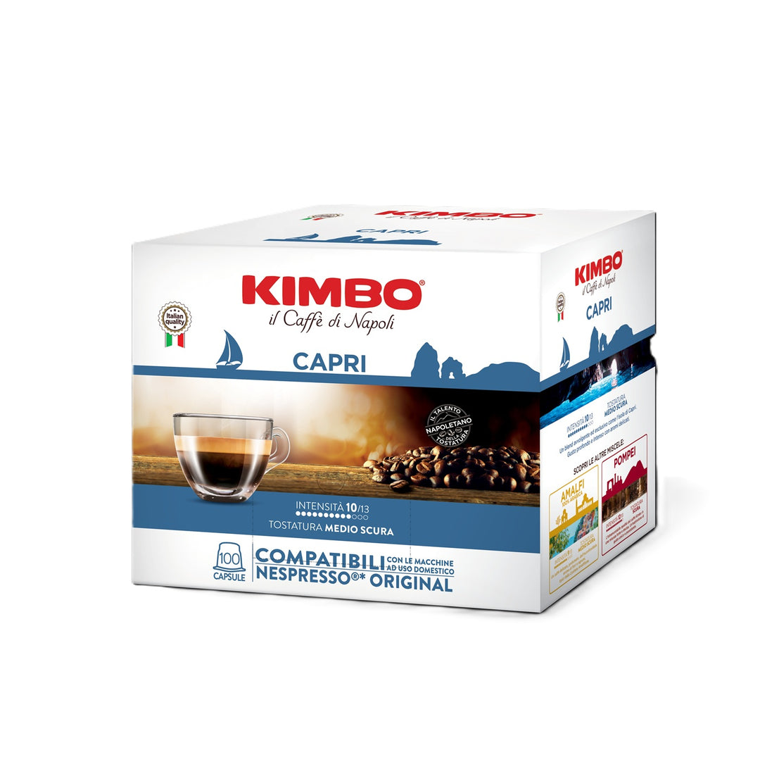 Kimbo Capri - Kapseln für Nespresso System 100 Stück a 5,4g