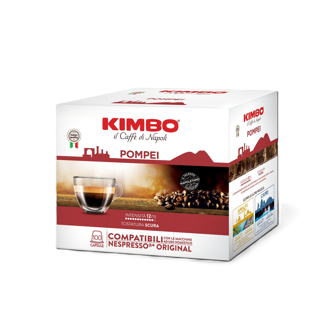 Kimbo Pompei - Kapseln für Nespresso System 100 Stück a 5,4g