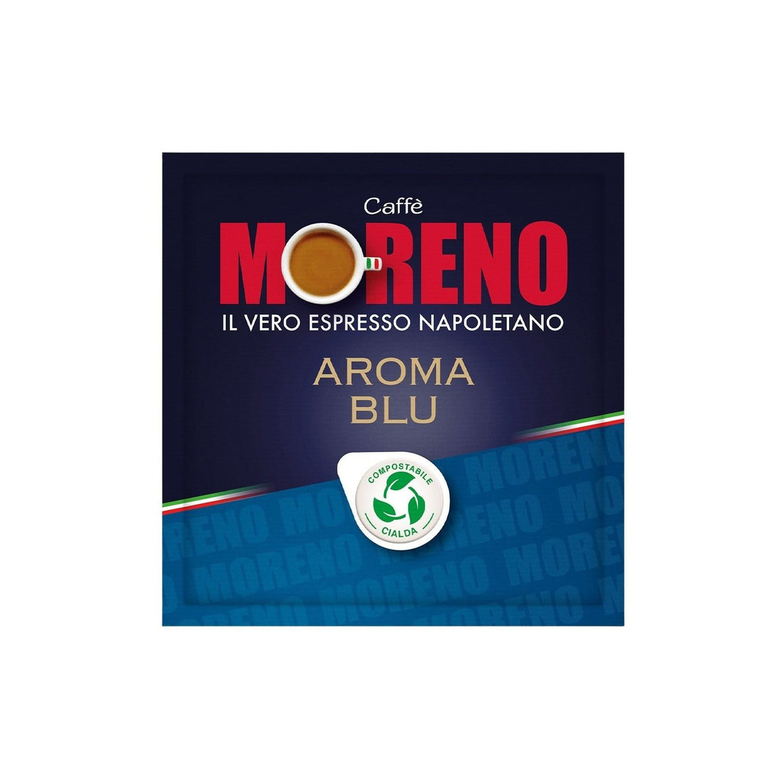 Caffè MORENO AROMA BLU 44mm ESE System Kaffee Pads 50 Stück a 7 g