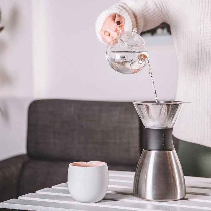 Asobu - Pour Over Filterkaffeebereiter Silber Schwarz