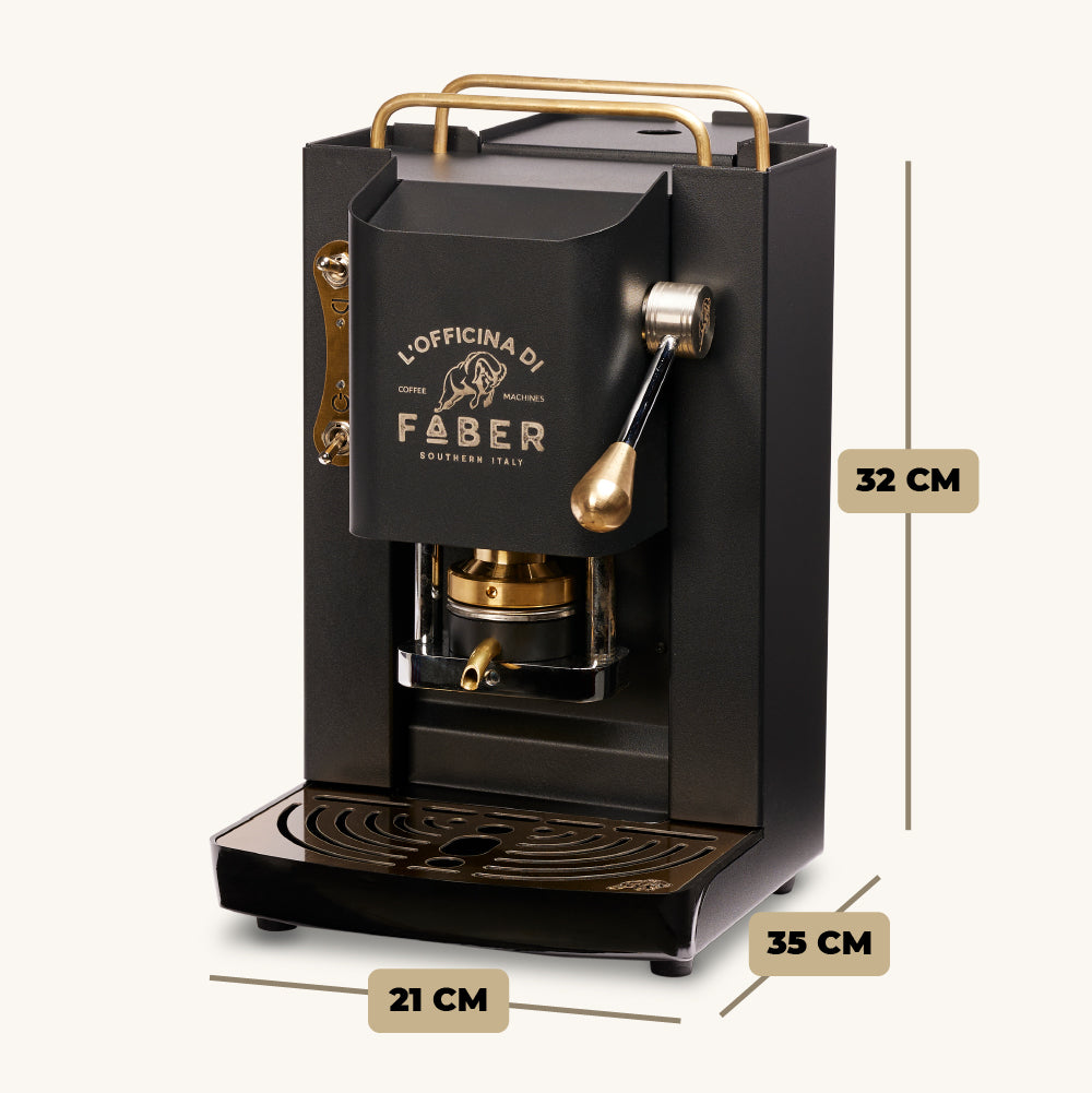 Faber Pro Deluxe Mat Black ESE Pad Espressomaschine