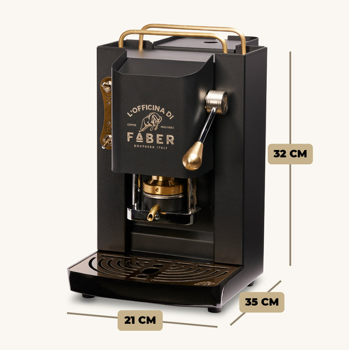 Faber Pro Deluxe Mat Black ESE Pad Espressomaschine