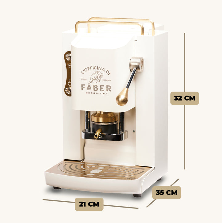 Faber Pro Deluxe Pure White ESE Pad Espressomaschine