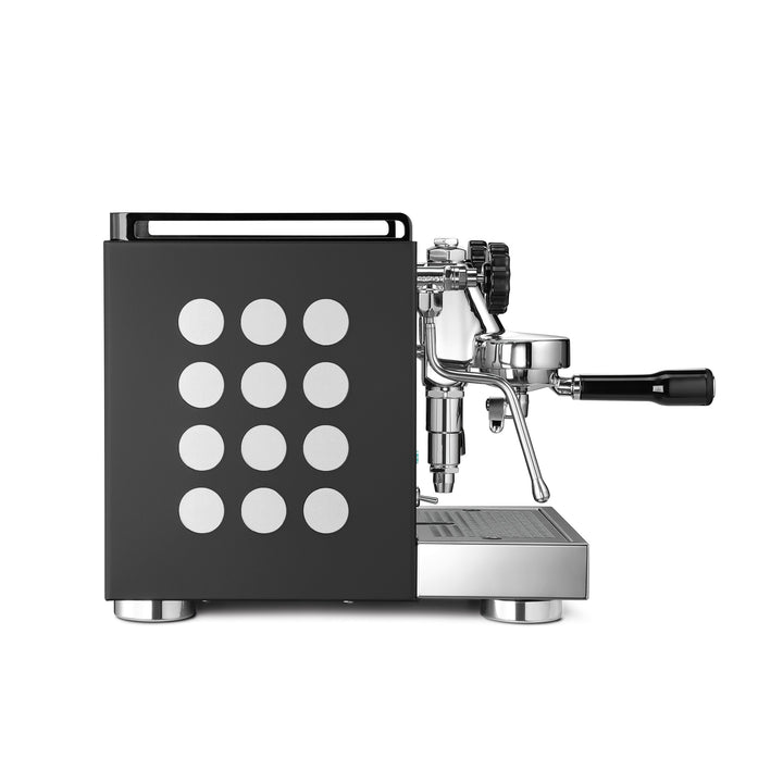 Rocket Appartamento Kompakte Siebträger Espressomaschine schwarz weiß