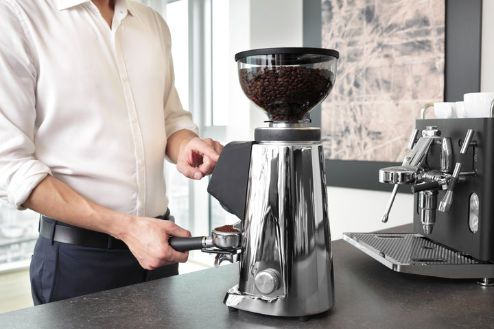 Fiorenzato AllGround Kaffeemühle Chromegehäuse schwarz, 230V EU