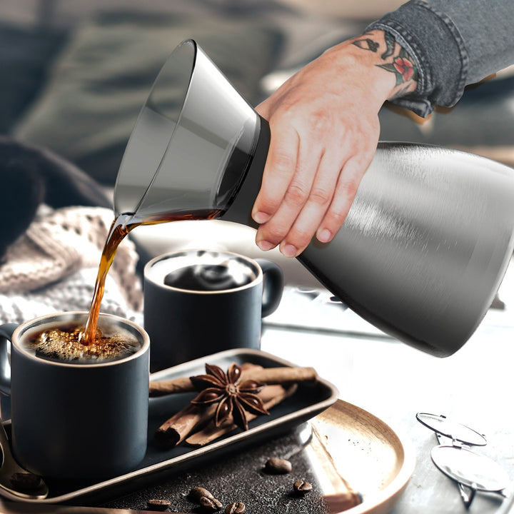 Asobu - Pour Over Filterkaffeebereiter Silber Schwarz